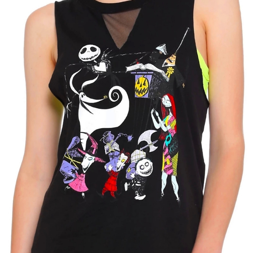 Disney Nightmare Before Christmas Mesh Tank NWT